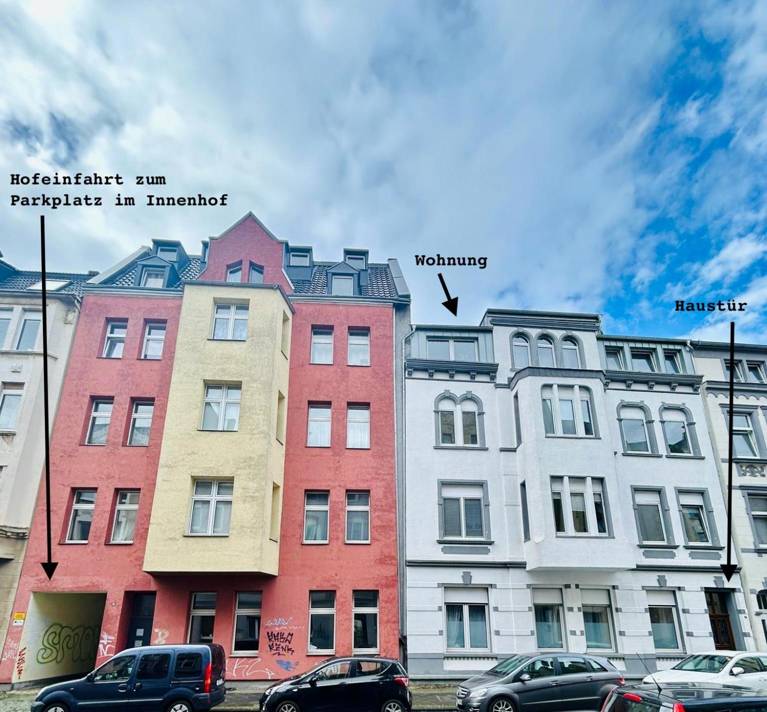 Feelslikehome - Urbane Altbauwohnung Mit Dachterasse& Parkplatz Bochum Exterior foto